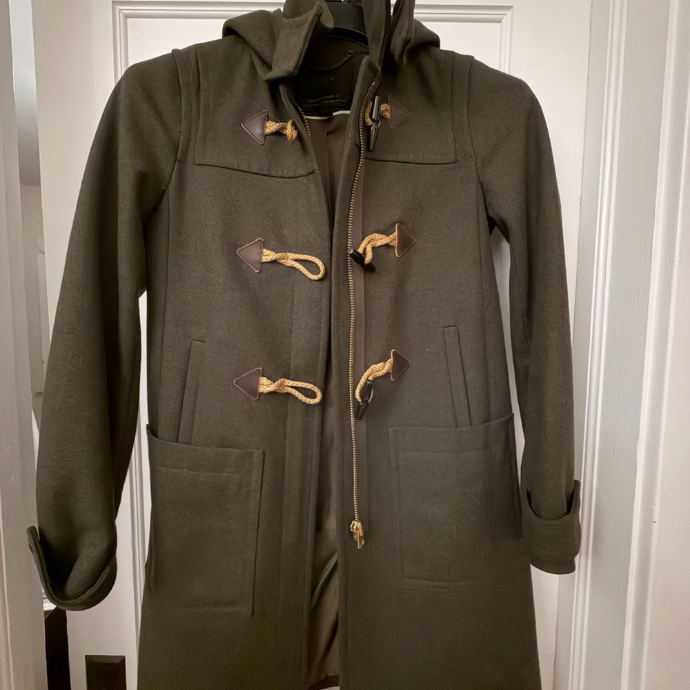 J.crew Olive Green Toggle Coat